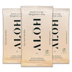 ALŌH Sweet Orange Bergamot + Aloe Sanitizing Hand Wipes - Clean Hands, Clear Mind - On The Go Hand Sanitizing Wipes for Kids and Adults - Travel Size 3 Pack 20ct Wipes (60 wipes)