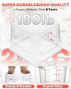 6QT Clear Food Storage Containers: 6 PCS[Food Grade][Hot&Cold Resistant] NSF Food Storage Containers with Lids for Home Restaurant Kitchen Storage Pizza Proof Dough, BPA Free, N2