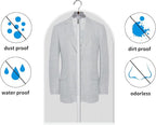 Mskitchen Garment Bags for Hanging Clothes, Clear Plastic Closet Storage Covers with Cedar Balls, 24" x 43"/54”, 6 Pack
