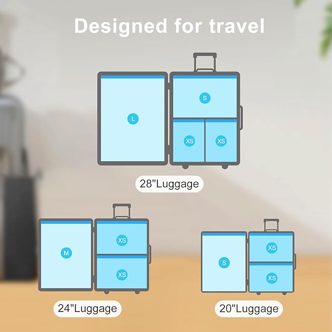 UPGOGO Combo 16 Pack Travel Vacuum Bags with Portable Electric Pump, Space Saver Vacuum Storage Bags for Clothing and Luggage, Travel Essentials