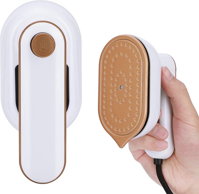 Portable Handheld Iron, Brynnl Mini Handheld Steamer Iron for Clothes, 180°Rotatable Travel Garment Steamer, Mini Ironing Machine Support Dry & Wet Ironing for Home,Travel,Gifts (white)