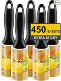 Extra Sticky Lint Rollers for Pet Hair Small Pet Hair Rollers Dog Cat Fuzz Clean Removal Rolls Easy Tear Sticky Lint Roller Removers for Clothes Couch Furniture, 450 Sheets Total, 5 Packs