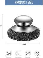 Steel Wool Scrubber, Stainless Steel Scrubber and Crevice Brushes Cleaning Set for Dishes, Iron, Pots, Stoves, Barbecue Grills, Sink