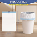 150 Count 6 Gallon Trash Bags Drawstring - 1.1 Mil Heavy Duty Medium Garbage Bags,22.5 Liter Strong Plastic Can Liners Unscented,Thick Waste Basket Bags for Bathroom Office Kitchen