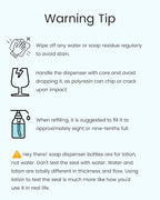 Ceramic Dish Soap Dispenser with Plastic Pump & Stainless Steel Pump for Hand Soap, Shampoo, Lotion, Conditioner, 12 oz Refillable Soap Bottle with Silicone Funnel for Bathroom & Kitchen, Black