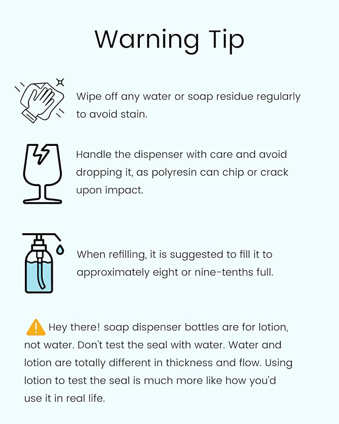 Ceramic Dish Soap Dispenser with Plastic Pump & Stainless Steel Pump for Hand Soap, Shampoo, Lotion, Conditioner, 12 oz Refillable Soap Bottle with Silicone Funnel for Bathroom & Kitchen, Black