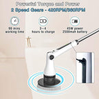 MGLSDeet Electric Spin Scrubber with 8 Replaceable Brush Heads Rechargeable Cleaning Brush, Cordless Power Scrubber, Electric Scrubber for Cleaning Bathroom, Bathtub, Tile