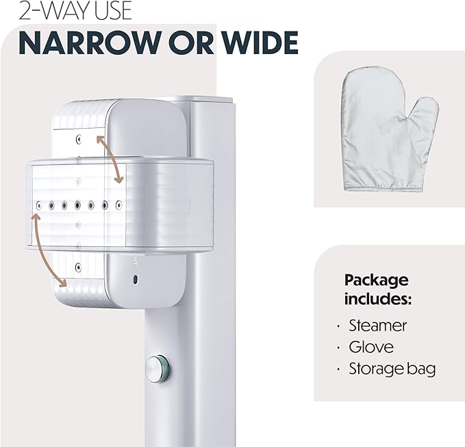 Portable Steamer for Clothes, Professional Handheld Garment Steamer 15s Fast Heat-up, 70ml Water Tank, 900W Mini Steam Iron for Home and Travel