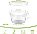AOZITA 32 Sets 12 oz Plastic Deli Food Containers With Lids, Airtight Food Storage Containers, Freezer/Dishwasher/Microwave Safe, Soup Containers For Takeout Meal Prep Storage
