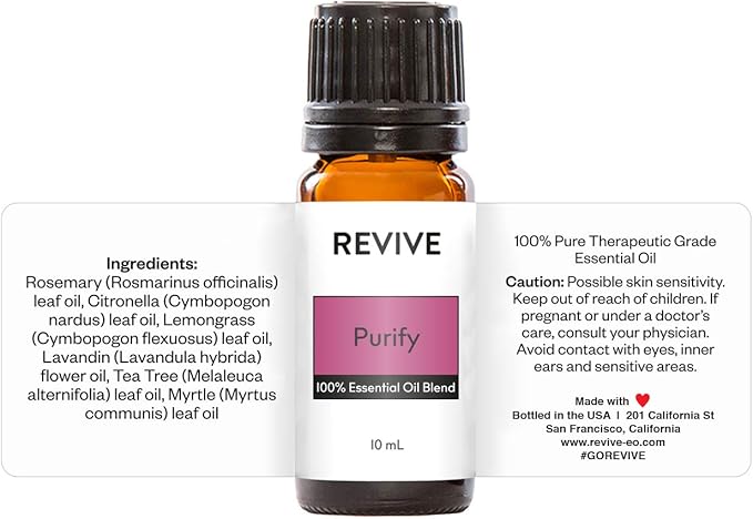 Purify Essential Oil Blend by Revive Essential Oils - REVIVEEO - 100% Pure Therapeutic Grade, for Diffuser, Humidifier, Massage, Aromatherapy, Skin & Hair Care