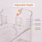 shoe slots organizer, Clear Shoe Stacker, Adjustable Level Shoe Rack,Storage Space Saver for Sneakers Display (Transparent, 10Pack)