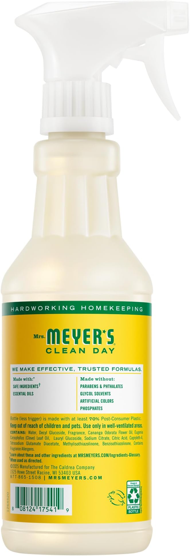 MRS. MEYER'S CLEAN DAY Multi-Surface Everyday Cleaner, Honeysuckle Scent, 16 Fl Oz Bottle