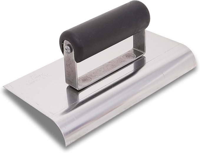MARSHALLTOWN QLT Stainless Steel Hand Edgers, Plastic Handle Material, 152mm Width, 203mm Length, 16mm Lip, 13mm Radius, Made In The USA, CE524SP
