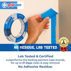 Blue Painters Tape 3/4 Inch Wide, 36 Rolls Masking Tape - Perfect for Precise Lines on Walls & Trim, Multi-Surface, Residue-Free, Easy Removal - Ideal for Indoor & Outdoor Use, 0.70in x 60yds