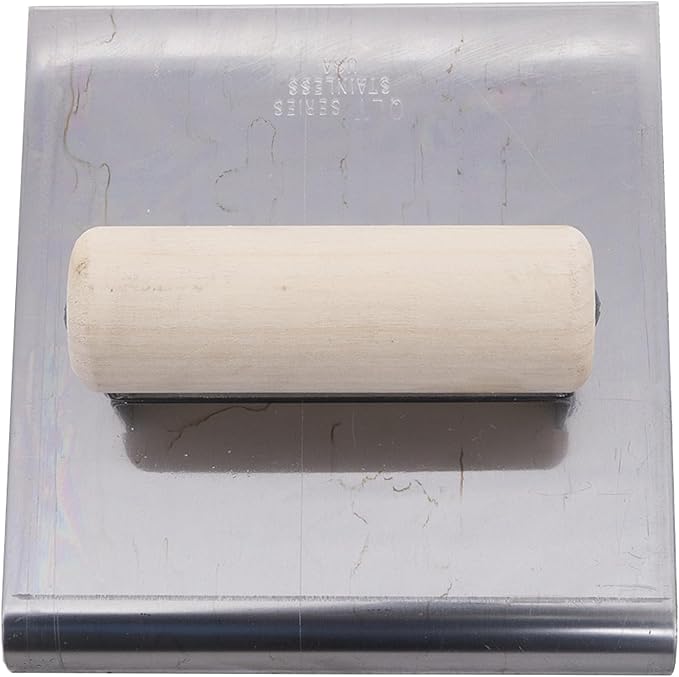 MARSHALLTOWN QLT Stainless Steel Hand Edgers, Wood Handle Material, 152mm Width, 152mm Length, 3mm Radius, 6mm Lip, Made in the USA, CE511S