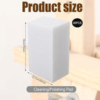 Hoolerry 40 Pcs White Scrub Pads Light Duty Scouring Non Woven Pad Non Scratch Abrasive Hand Multipurpose Scouring Sponge Multi Surface Scrubber Pads for Cleaning Polishing Home(5 x 7 Inch,White)