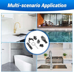 7Pcs Drain Cleaner Combination Cutter Head Set, 16mm Manganese Steel Blades For Pipeline Dredging Cleaning Machine, 6 Cutter Heads 1 Key