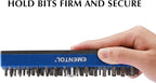 EMENTOL 1/4" Magnetic Bits Holder - Blue, 43PCS Hole, Bit Organizer with Strong Magnetic, Magnetic Bits Organizer