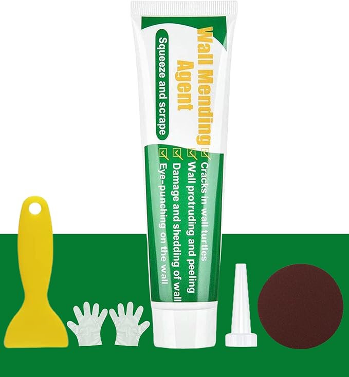 Indoor Safe & Odorless Wall Hole Repair Mixture – Quick-Dry with Scraper, Fast Fills Cracks for Smooth Paint-Ready Walls (Wall Repair Paste 1 Pack)