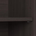 Bush Furniture Cabot Tall 5 Shelf Bookcase | Large Open Bookshelf in Heather Gray | Sturdy Display Cabinet for Library, Living Room, and Home Office