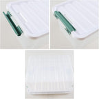 6-Pack Clear Storage Latch Bins, 20 L Plastic Storage Boxes