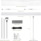 Landscape Rake, 36" Aluminum Heavy Duty Lake Weed Rake, Multifunctional Detachable Aquatic with 134'' Extension Handle & 20Ft Rope, for Weed Algae Removal Loosening Soil Lawn Garden Care