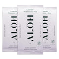ALŌH Lavender Rosewood + Aloe Sanitizing Hand Wipes - Clean Hands, Clear Minds - On The Go Sanitizing Hand Wipes for Kids and Adults - Travel Size 3 Pack, 20ct Wipes (60 wipes)