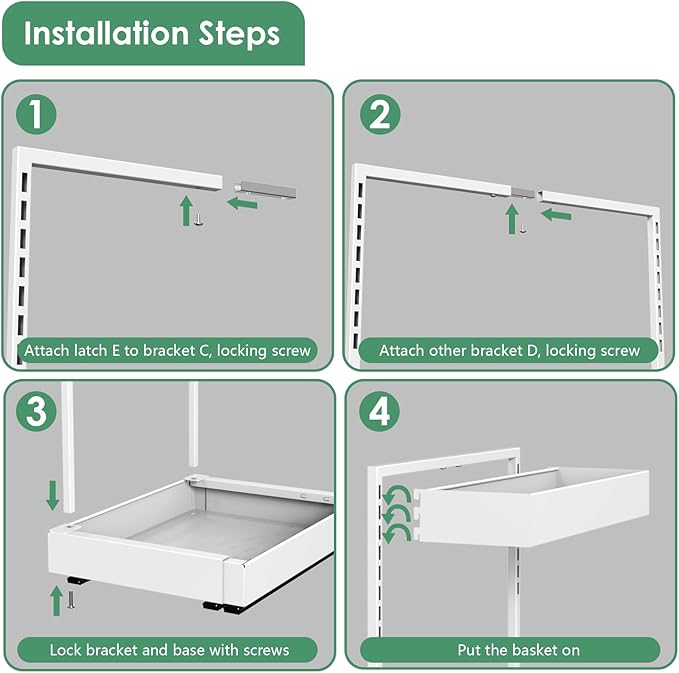 REALINN Expandable Under Sink Organizers and Storage, 2 Tier Under Cabinet Organizer, Heights Adjustable Pull Out Rack for Kitchen Bathroom Laundry, White, 1 Pack