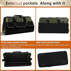 FASTECH 22-inch Wide Mouth Tool Bag with Water Proof Molded Base, Wide Mouth Tool Tote Bag, Waterproof Tool Organizer Bag for Men with Adjustable Shoulder Strap(No Bottom Shell)