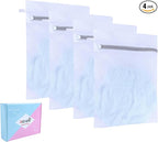 Mesh Laundry Bags, Mesh Wash Bags, Durable Mesh Structure with Strong Zipper, Suitable for Underwear, Delicate Clothes, Pants, Shoes, Socks Washing (Small Fine Mesh, Small 12 * 16inch*4pcs)