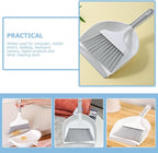 Toyvian Mini Dustpan and Brush Set, Small Handheld Broom with Dustpan, Portable Car Vent Cleaner and Desktop Cleaning Accessory, Gray Compact Cleaning Tool Kit for Home and Car Use