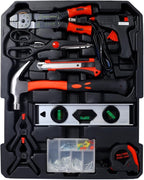 Home Repair Tool Set Kit, Luxebough Mechanics Tool Set with Rolling Tool Box, 4 Drawer Toolbox Storage Case, General Household Tool Kit for Maintenance, Garden, Homeowner, Handyman (900 PCS)