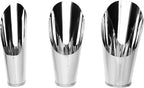 Happyyami 3pcs Bonsai Shovel Stainless Steel Garden Hand Metal Spade Shovel Bucket Spade Potted Planting Potting Cup for Home Gardening Silver