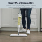 Casabella Infuse Multi-Surface Floor Spray Mop Cleaning Kit with Cleaning Concentrate Refill, White