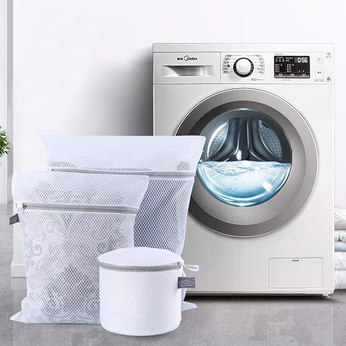 Kimmama Bra Washing Bag for Laundry, Laundry Bags Mesh Wash Bags, Net Washer Sack with Zipper, Lingerie Pouch for Cleaning and Drying Underwear, Delicates, Brassiere, Bralette, Undergarment