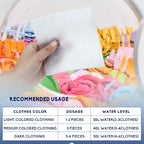 Color Dye Trapping for Laundry 180 Count, Fragrance Free Dye Catcher Laundry Sheets, Prevent Clothes from Smearing, Color trapping Sheets for Home Apartment or School