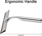 Aliglow All Purpose Stainless Steel Squeegee for Glass Shower Doors, Car Window, Home Mirrors, Bathroom Shower Cleaner Wiper 10 inches