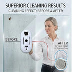 RAINPOT SAKER Automatic Smart Window Cleaning Robot with AI Path Planning, Dual Cleaning Discs, Edge-Aware Glass Cleaning Tool with Remote Control & 20-Min Backup for Indoor,Outdoor Tall Windows