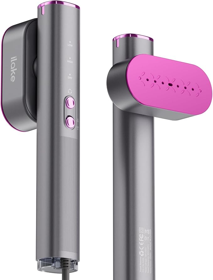 Travel Steamer for Clothes, 100-240V Dual Voltage Portable Garment Steamer, 1000W Travel Size Handheld Steamer & Iron 2 in 1 for Global & Europe Travel, Business, Home, Space Grey