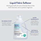 The Clean People Liquid Fabric Softener - Softens & Removes Static Cling - Vegan (50 Fl Oz, Fresh & Clean)
