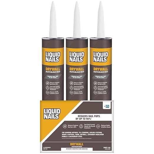 Liquid Nails Drywall Advanced 28 oz. Off-White Latex-Based Interior Drywall Adhesive, 12 Pack
