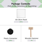 C&AHOME Cube Storage, 9-Cube Plastic Closet Cabinet Organizer, DIY Stackable Bookshelf, Modular shelving Units Ideal for Home, Office, Kids Room, 36.6"L x 12.4" W x 48.4" H Translucent White SBTM3009A