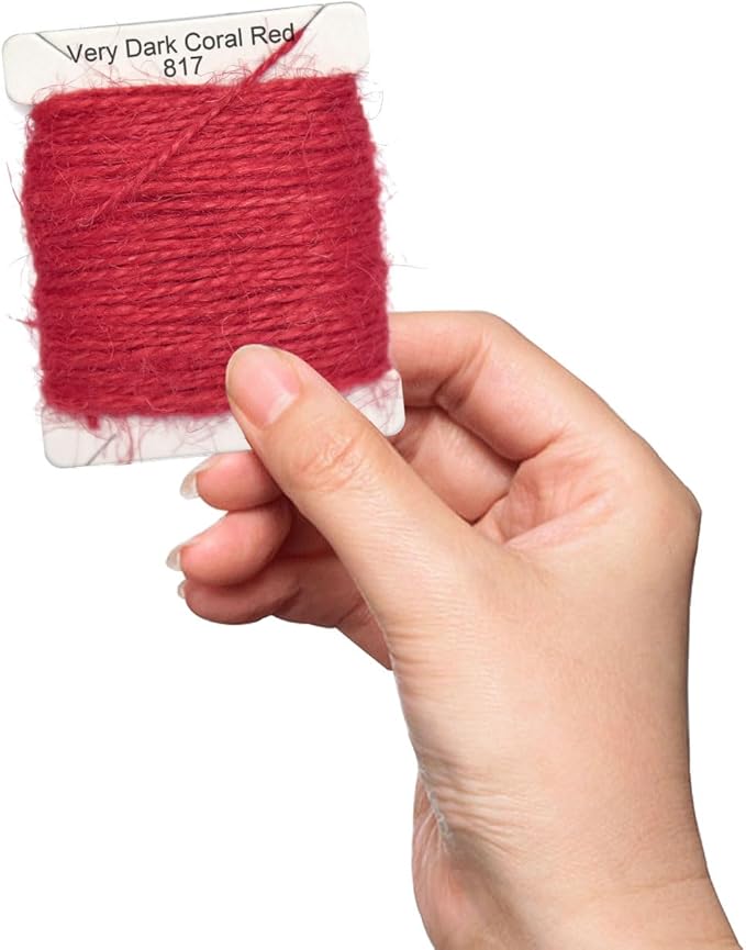 Jute Twine 15m Long Twine String for Crafts Gift Wrapping Packing Gardening Crochet Knitting Macrame Decor (Very Dark Coral Red)