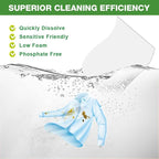HOMEXCEL Laundry Detergent Sheets Fresh Scent Eco-Friendly, (200 Loads) 100 Washer Sheets, Plastic-Free, Liquid Less Clear Strips for Travel, Home Clothes Washing