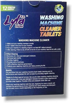 LYLA 3X Washing Machine Cleaner Tablets, 12-pack Deep Cleaning Tablets For HE Front Loader & Top Load Washer,Helps Remove odor, dirt,lime & detergent,Hard Water Buildup – Septic Safe