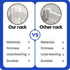 Clothes Drying Rack Foldable Wall Mounted Drying Rack 3 Fold White-Laundry Drying Rack Durable Clothing Racks for Hanging Clothes