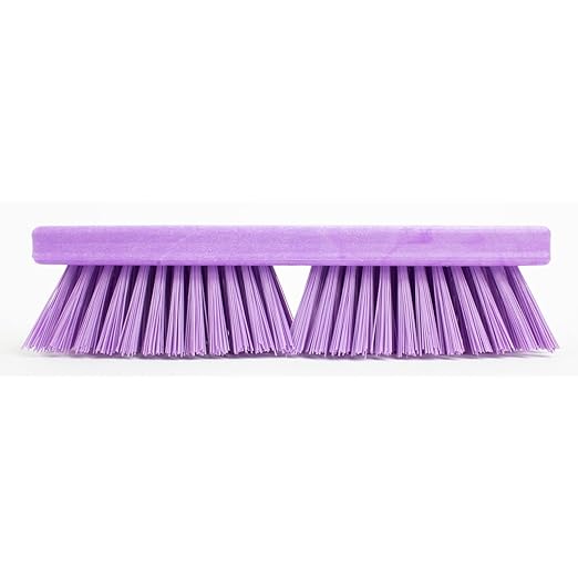 SPARTA Plastic Floor Scrub Brush, Brush Head Only, Deck Brush with ACME Standard Thread Fitting for Deck, Industrial Kitchens, and Hospitals, 10 Inches, Purple