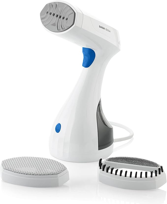 Reliable Dash 150GHB Portable Garment Steamer,Handheld Steamer with Fabric Brush, Light Weight Travel Steamer with Continuous Steam and Auto Shut-off, Shirt, Pants & More (White)