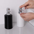 FE Soap Dispenser, 300ml/10oz Ceramic Liquid Soap Pump Dispenser, Refillable Dish Soap Dispenser for Kitchen Bathroom Washroom (White)
