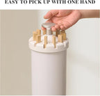 LEQ Drying Rack Portable,Foldable Drying Rack Clothing with 12 Wood Drying Arms, Standing Laundry Hanger Rack Round Collapsible & Portable Handle for Laundry Room, Balcony, Bedroom, RV